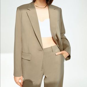 Aritzia babaton agency blazer in taupe beige